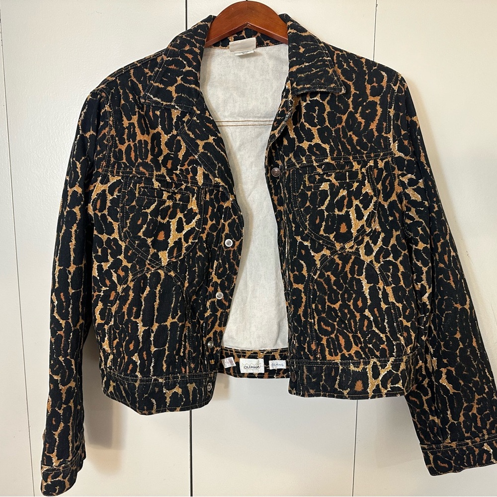 Todd Oldham 90’s leopard print jean jacket